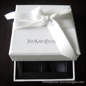 Gift Box with Ribbon and Paper Insert, Suitable for Cosmetic